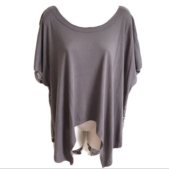 Anthropologie Tops - Anthropologie lace short sleeve shark bite…